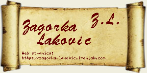 Zagorka Laković vizit kartica